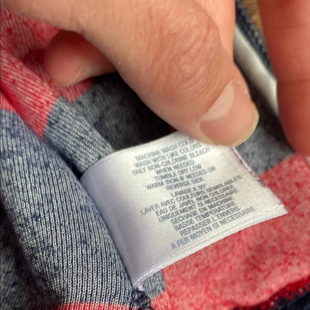 Ralph Lauren Blue and Red Striped Hoodie
